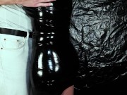 Latex Girl gives Handjob with Latex Gloves till Cum 8/16