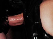 Latex Girl gives Handjob in Latex Gloves till Cum 15/16