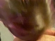 My hot girlfriend wears sexy dress with fishnets pulls out her perfect tits while sucking my dicK 15/16