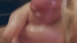 Stroking and busting a nut, open your mouth for me.