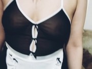 زنم وقتی نیس خدمتکار جندمو میکنم پ1 / Hot maid 5/16