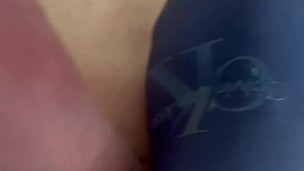 Giving the bestie footy with my blue slippers on.