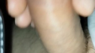 Solo handjob with cumshot