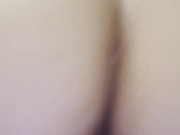 POV asian babe blowjob and crazy riding on bwc for a creampie 12/16