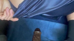 Slides off shorts and slides in BBC
