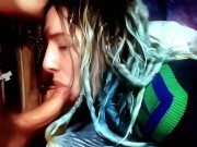 [CC] hippie has a free use mouth and I take full advantage. SLAP SLAP cock on face cum in mouth :) 8/16