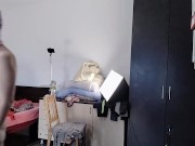 Amateur wife dancing naked around the house, hairy pussy, big ass. 13/16