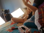 Amateur wife licks ice cream. Brunette hairy pussy, big tits, big ass. 13/16