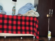 Amateur wife dancing naked around the house, hairy pussy, big ass. 5/16