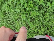 Pissing in the sun 🌞 and cumming in the garden 🥒💦 I'm becuming adickted to pee porn! 6/16