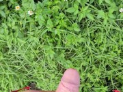 Pissing in the sun 🌞 and cumming in the garden 🥒💦 I'm becuming adickted to pee porn! 7/16