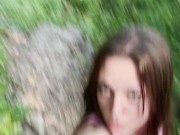 Public Squirting Slut Explosive Orgasm Hits Camera during a hike 6/16