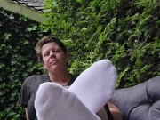 Perfect white socks and put them off 😍 10/16