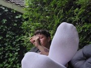 Perfect white socks and put them off 😍 5/16