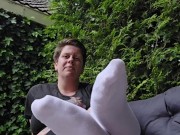 Perfect white socks and put them off 😍 9/16