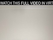 Beautiful brunette Alice Lee moans and has great fun with a big dildo in VR. 12/16