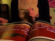 topless asmr looking at video game art 🩷 relaxing tracing & paper sounds 10/16