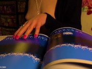 topless asmr looking at video game art 🩷 relaxing tracing & paper sounds 11/16