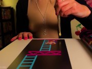 topless asmr looking at video game art 🩷 relaxing tracing & paper sounds 4/16