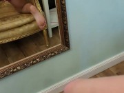 Extreme pleasure in front of a hotel mirror with all vibrating holes remotely controlled 7/16