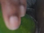 Black Girl Masturbates with Cucumber 16/16