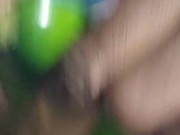 Black Girl Masturbates with Cucumber 8/16