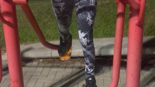 Ejercitación en plaza pública