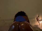 Oiled Up Mrs Kensington makes me Cum with her Big Black Booty 5/16
