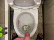 Morning long pissing in the toilet POV 16/16