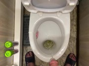 Morning long pissing in the toilet POV 9/16