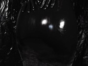 Cute Blond Girl makes herself ready in Latex Dress 4/16