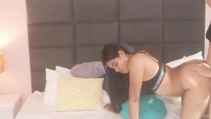 Latina lesbians have sex and make video