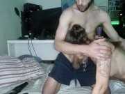 No Time Wasted – Deepthroat Quickie with My Slutty Girl 9/16