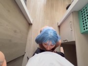 Evangelion Cosplay / Rei Fucks Shinji pt: 1 / Deepthroat, Contact Lenses 16/16