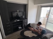 Evangelion Cosplay / Rei Fucks Shinji pt: 1 / Deepthroat, Contact Lenses 8/16