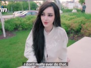 Pretty girl masturbates in a cafe and on the street. sucked in a public place - pinkloving 9/16