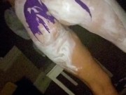 Stupid Slut Twerks & Shows Off Holes All Covered in Paint 11/16