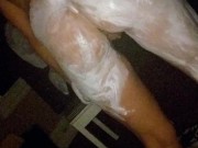 Stupid Slut Twerks & Shows Off Holes All Covered in Paint 13/16