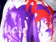Stupid Slut Twerks & Shows Off Holes All Covered in Paint 3/16