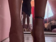 Sexy Gold High Heel Try On. 11/16