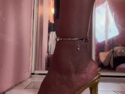 Sexy Gold High Heel Try On. 9/16