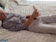 Cute Amateur Milf playing with huge vibrator 1/16