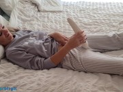 Cute Amateur Milf playing with huge vibrator 2/16