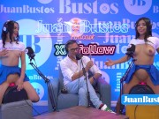 Hot latina stepsisters riding the FUCK MACHINE together on JuanBustosPodcast 10/16
