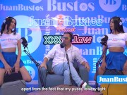 Hot latina stepsisters riding the FUCK MACHINE together on JuanBustosPodcast 3/16