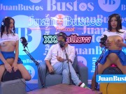 Hot latina stepsisters riding the FUCK MACHINE together on JuanBustosPodcast 6/16