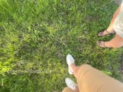 Beautiful student sucks cock in the park and is not afraid to be noticed 9/16