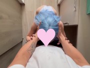 Evangelion Cosplay / Rei Fucks Shinji Pt: 2 / Deepthroat, Foot job and lube 4/16