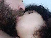 wife kiss 18 years old loves to kiss in front of the camera, she gets wet💦😵😋🤤😘🫦😙