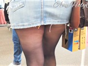 Flashing my hairy pussy under my tights 9/16